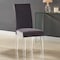Armen Living Dalia Modern and Contemporary Dining Chair in Gray Velvet with Acrylic Legs, PK2 LCDACHGRAY - alternate 2